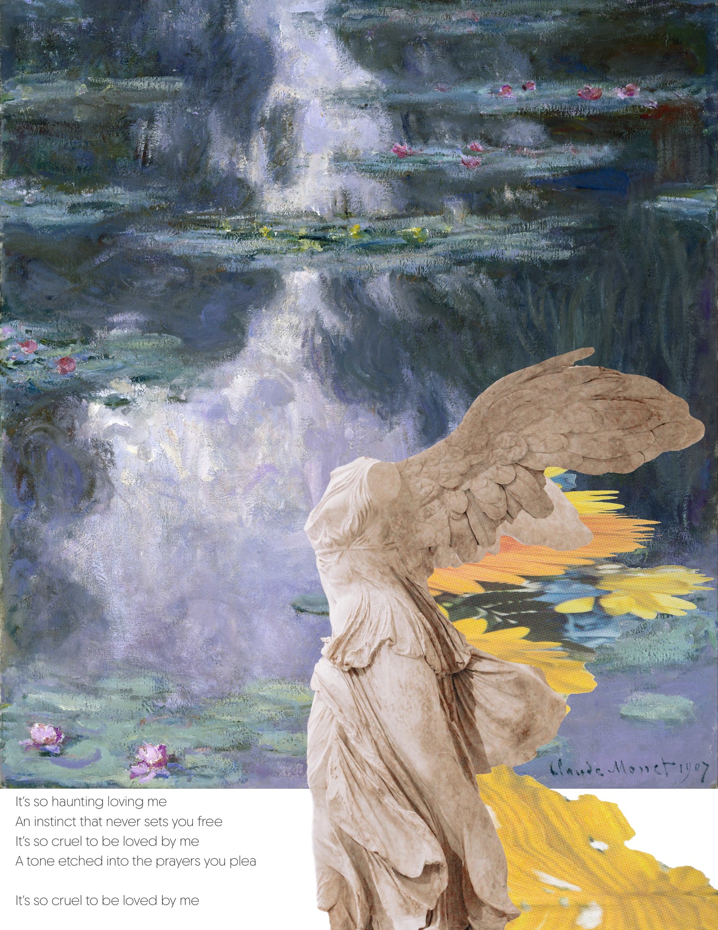 Cruel to Be Loved - Feminine Poetry Collage Art Print