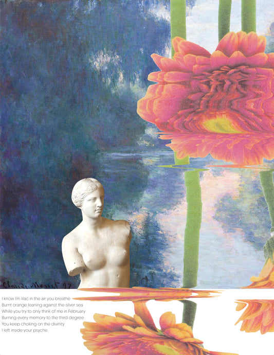 Lilac in the Air - Romantic Poetry Collage Art Print